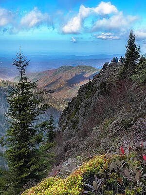 Sky Photograph - Smoky Mountains Charlie's Bunion by Theresa D Williams Smoky Mountains