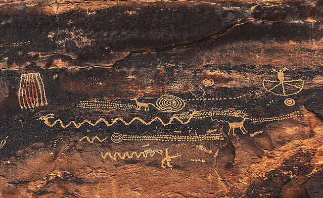 Canyon Photograph - Snakes And Wheels Panel, Utah by Abbie Warnock