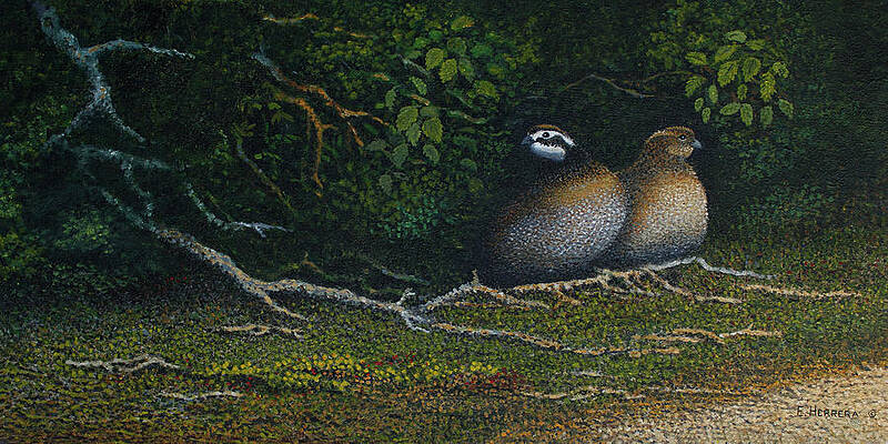 Wall Art featuring the painting Sneaking Out by Eleazar Herrera