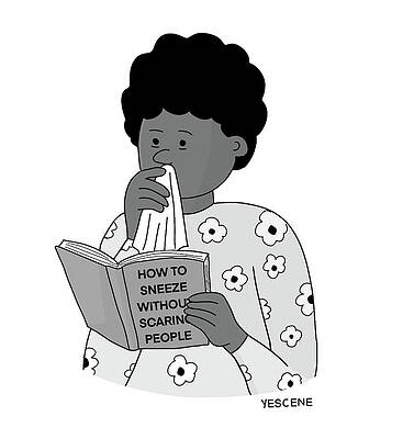 How to Sneeze Without Scaring People Drawing