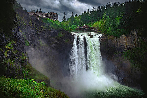 Snoqualmie Falls and Lodge, Washington State by Abbie Warnock