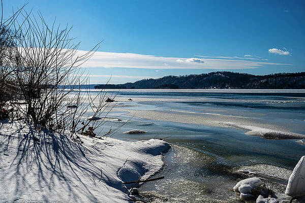 Winter Wall Art featuring the photograph Snow And Ice On The Susquehanna River by Anthony Hightower