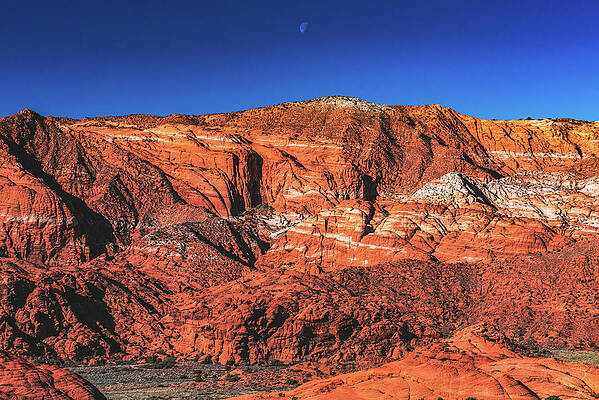 Beautiful Photograph - Snow Canyon Moonrise, St. George, Utah by Abbie Warnock