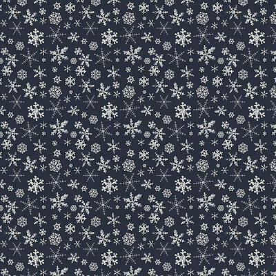 Pattern Mixed Media - Snow Y'All, Gnome For The Holidays Collection, Dark Blue by Elizabeth Reich