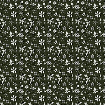 Pattern Mixed Media - Snow Y'All, Gnome For The Holidays Collection, Dark Olive by Elizabeth Reich