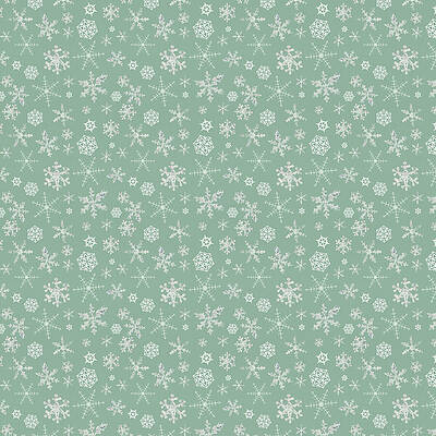 Pattern Mixed Media - Snow Y'All, Gnome For The Holidays Collection, Light Gray-Green by Elizabeth Reich