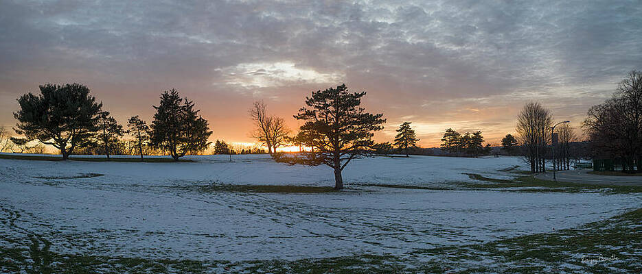 Landscape Wall Art featuring the photograph Snowscape Panorama 2 Pittsburgh by Sanjay Marathe