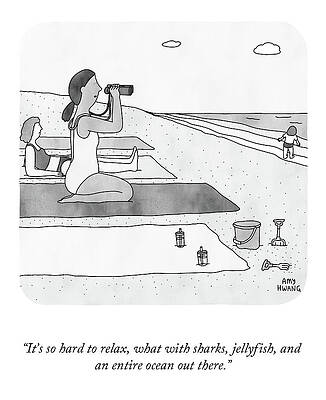 Relax Drawing - So Hard To Relax by Amy Hwang