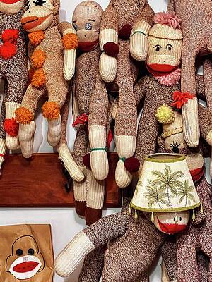 Collection of Sock Monkey Puppets Wall Art
