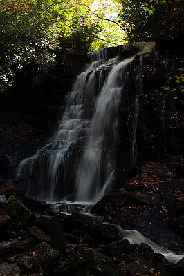 North Carolina Wall Art featuring the photograph Soco Waterfall - Main Waterfall by Flees Photos