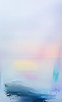 Painting - Soft Wave Under The Sunset - Wall Art by Stefano Senise