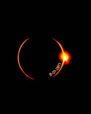 Of Digital Art - Solar Eclipse Of 2017 by Flippin Sweet Gear