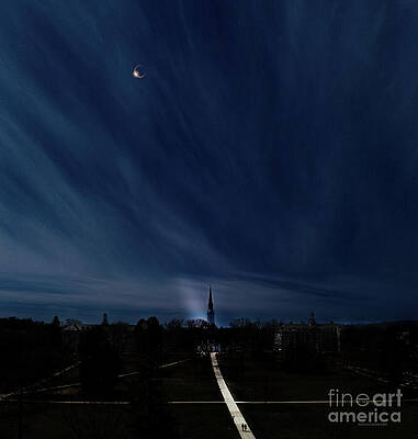 Wall Art featuring the photograph Solar Eclipse Over Mead Chapel In Middlebury, Vermont by Eric Killorin