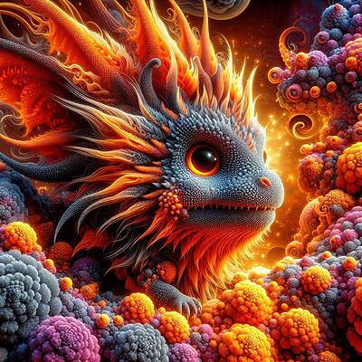 Digital Art - Solar Flare Serpent by Bill And Linda Tiepelman