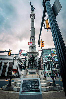 Wall Art featuring the photograph Soldiers And Sailors Monument Center City Allentown by Jason Fink