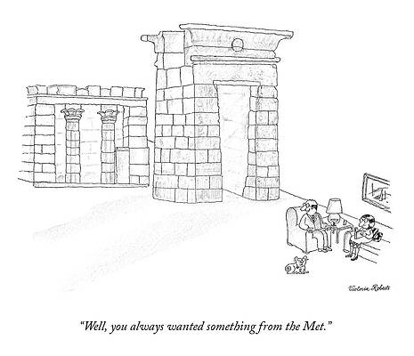 Temple Drawing - Something From The Met by Victoria Roberts