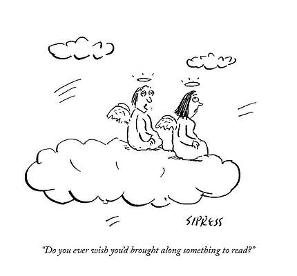 Peaceful Drawing - Something To Read by David Sipress