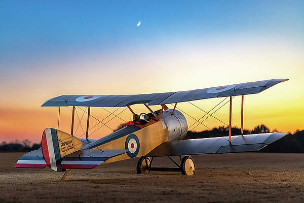 Blue Photograph - Sopwith Sunset 2 by David Hart