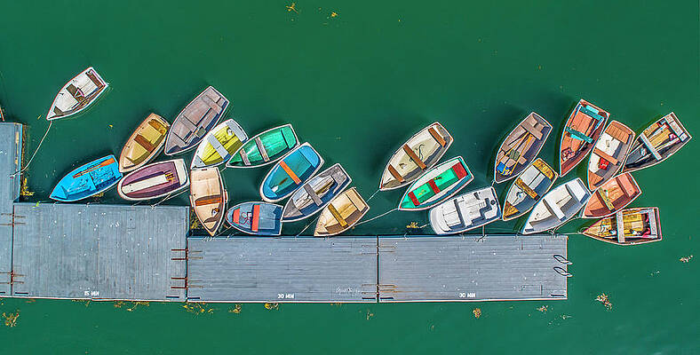 Maine Photograph - Sorrento Dock And Dory 2 by Veterans Aerial Media LLC