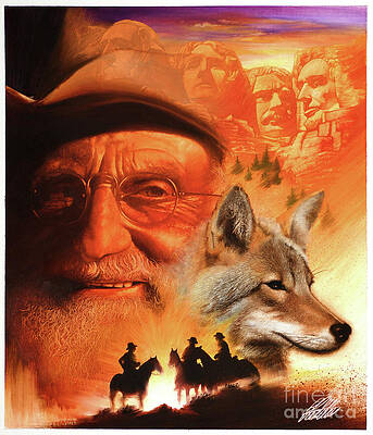 Portrait Painting - South Dakota by Ed Little