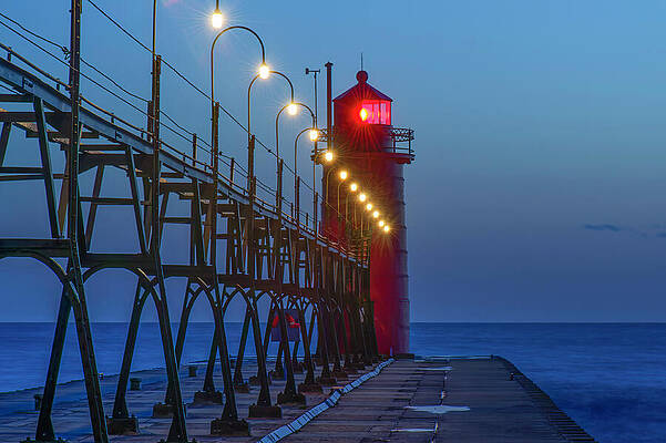 Lighthouse at Blue Hour Wall Art