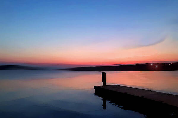 Wall Art featuring the digital art Southport Sunset by Gina Harrison