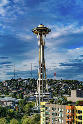 Seattle Wall Art featuring the photograph Space Needle Seattle Washington by Tommy Farnsworth