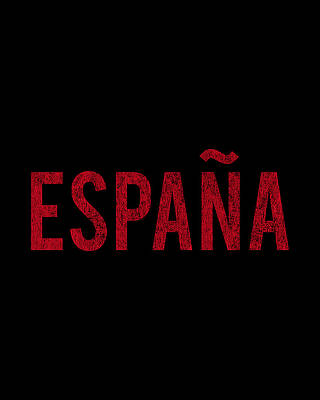 Spain Wall Art featuring the digital art Spain Espana Retro by Flippin Sweet Gear