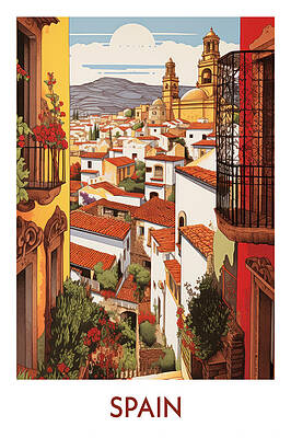 Wall Art featuring the painting Spain by Land of Dreams
