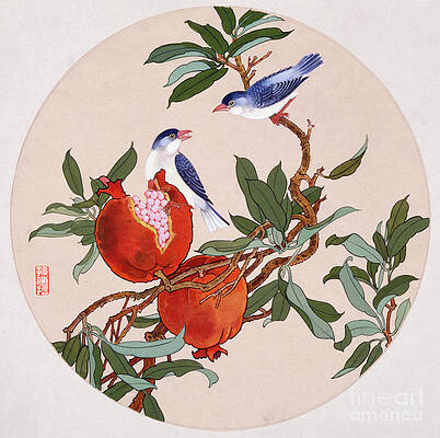 China Painting - Sparrows by Sun Chuanzhe