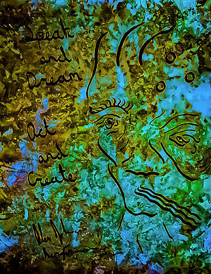 Wall Art featuring the mixed media Speak And Dream by Alex John Bergerman