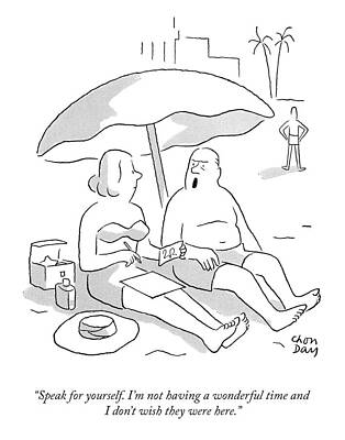 Sunshine Wall Art featuring the drawing Speak For Yourself by Chon Day