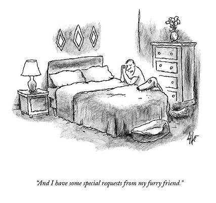 Prayer Drawing - Special Requests From My Furry Friend by Frank Cotham