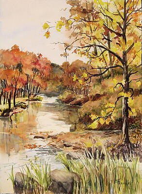 Wall Art featuring the painting Spider Creek #2 by Sheila Parsons