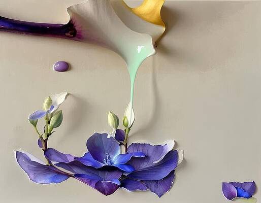 Vibrant Digital Art - Spill - Create by Eris And AI