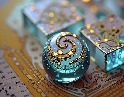 Gold Wall Art featuring the digital art Spiral Activator by Eris And AI