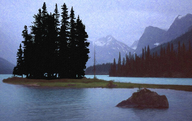 Serene Mountain Lake at Dusk Photograph
