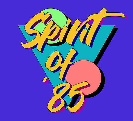 Wall Art featuring the digital art Spirit Of 85 New Memphis Graphic by Christopher Lotito