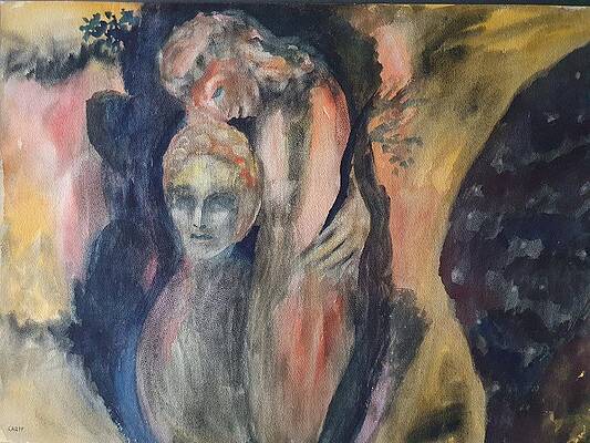 Wall Art featuring the painting Spirits Of The Trees by Enrico Garff