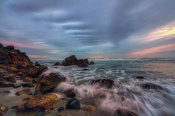 Waves Crashing on Rocky Shore Wall Art