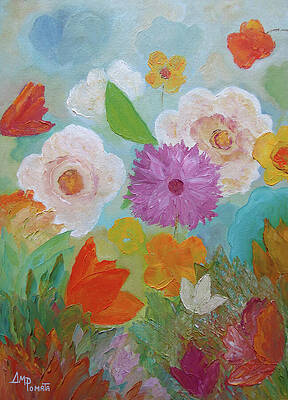 Wall Art featuring the painting Splendid Welcome by Angeles M Pomata