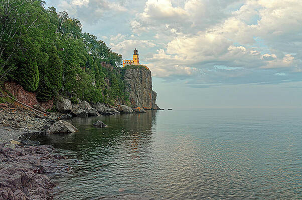 Summer Photograph - Split Rock Lighthouse In Summer by Michael Collins