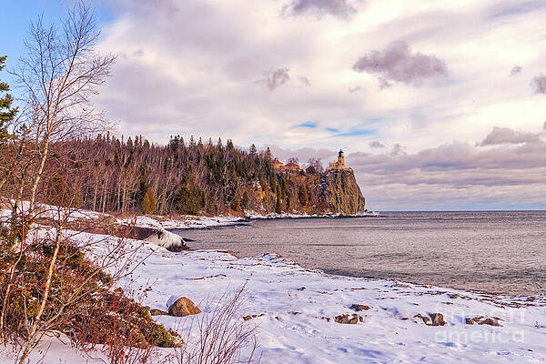 Winter Photograph - Split Rock Lighthouse In Winter by Natural Focal Point Photography