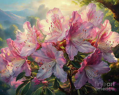 Beautiful Wall Art featuring the ai art Spring Bling by Macro Abundance