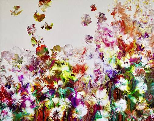 Vibrant Wall Art featuring the painting Spring Garden by Art From the Heart