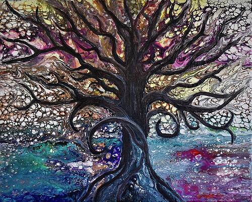 Vibrant Wall Art featuring the painting Spring Rain by Art From the Heart