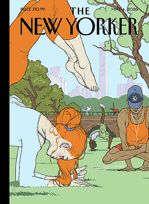Central Park Yoga Scene Print