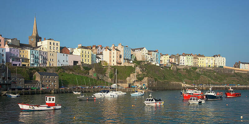 British Photograph - Spring, Tenby Harbour, Pembrokeshire, Wales by Seeables Visual Arts