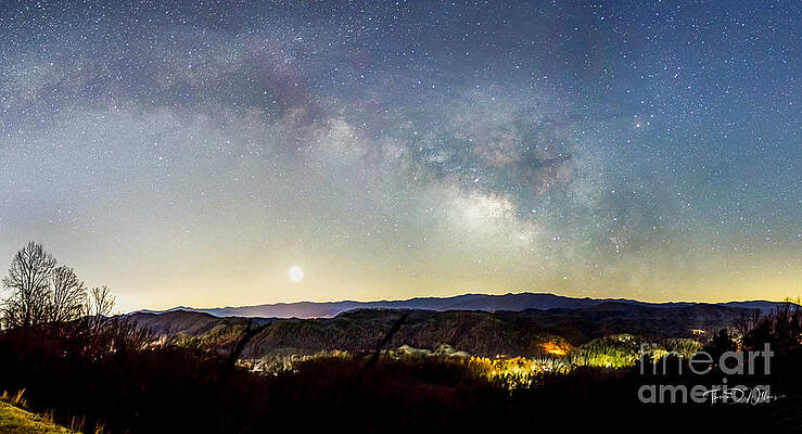 Sky Photograph - Spring's Milky Way Over The Smoky Mountains by Theresa D Williams Smoky Mountains