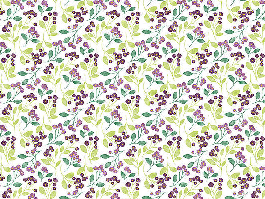 Flower Wall Art featuring the digital art Springtime Violet Pattern by Snow Iris Studio